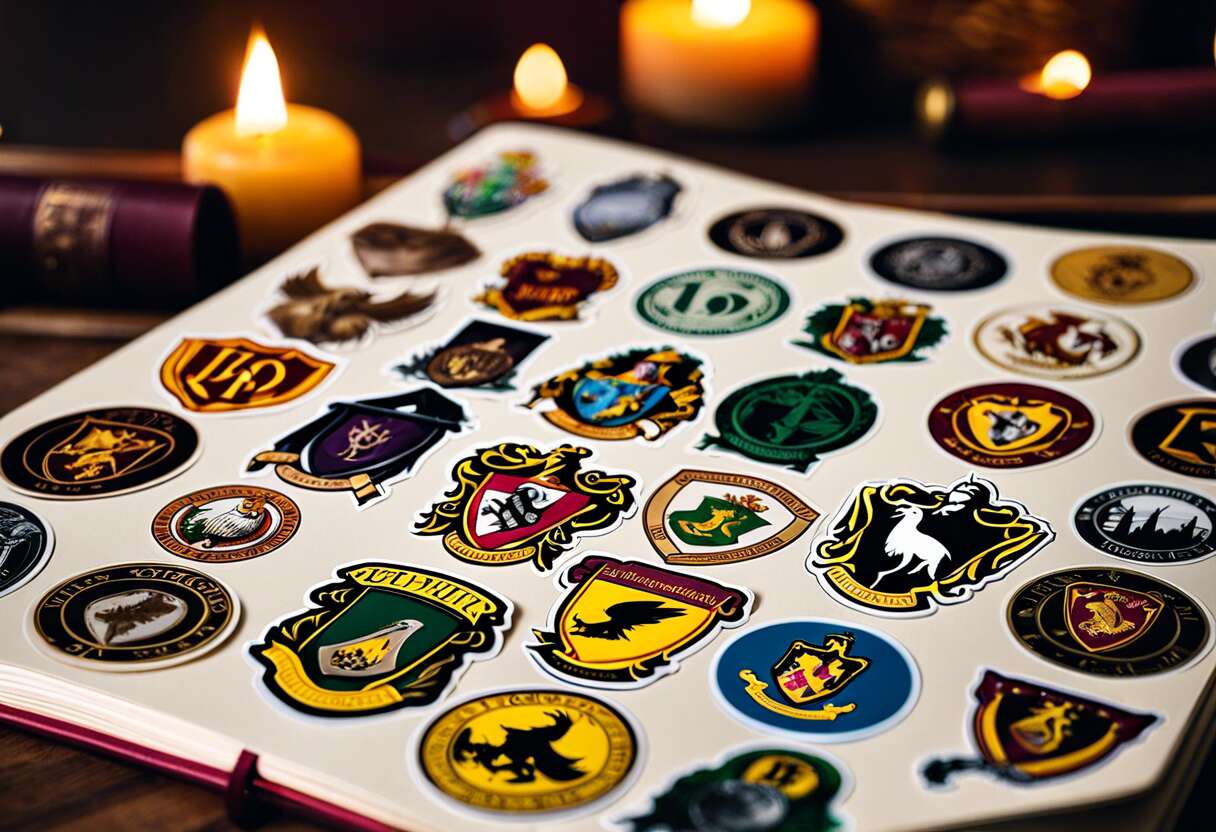 Les différents types de stickers harry potter : emblèmes, objets magiques et plus