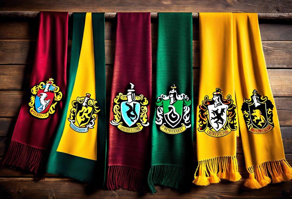 Écharpes des maisons de Poudlard : guide complet pour fans d'Harry Potter