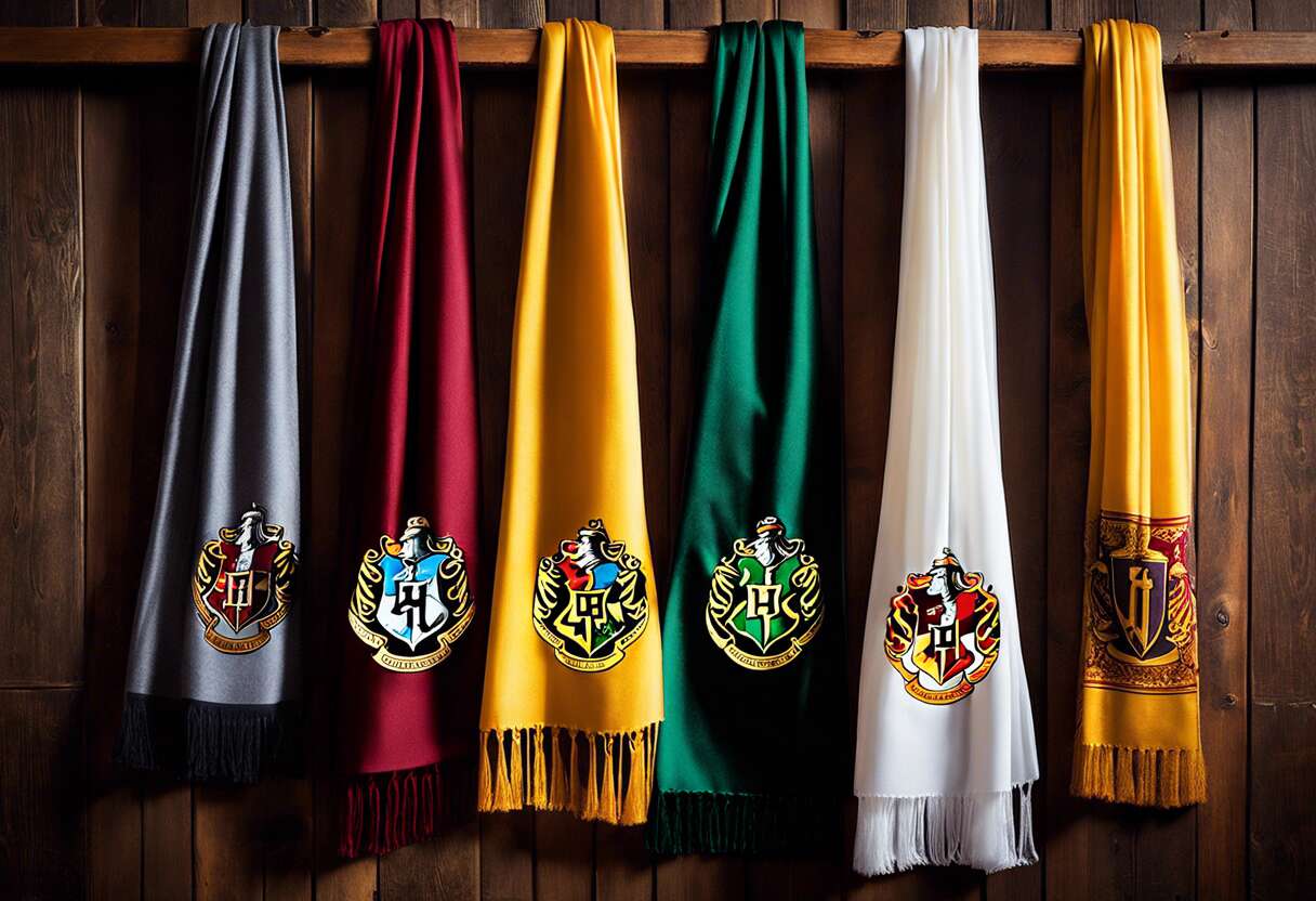 Les couleurs et symboles des écharpes de poudlard : un hommage aux quatre maisons