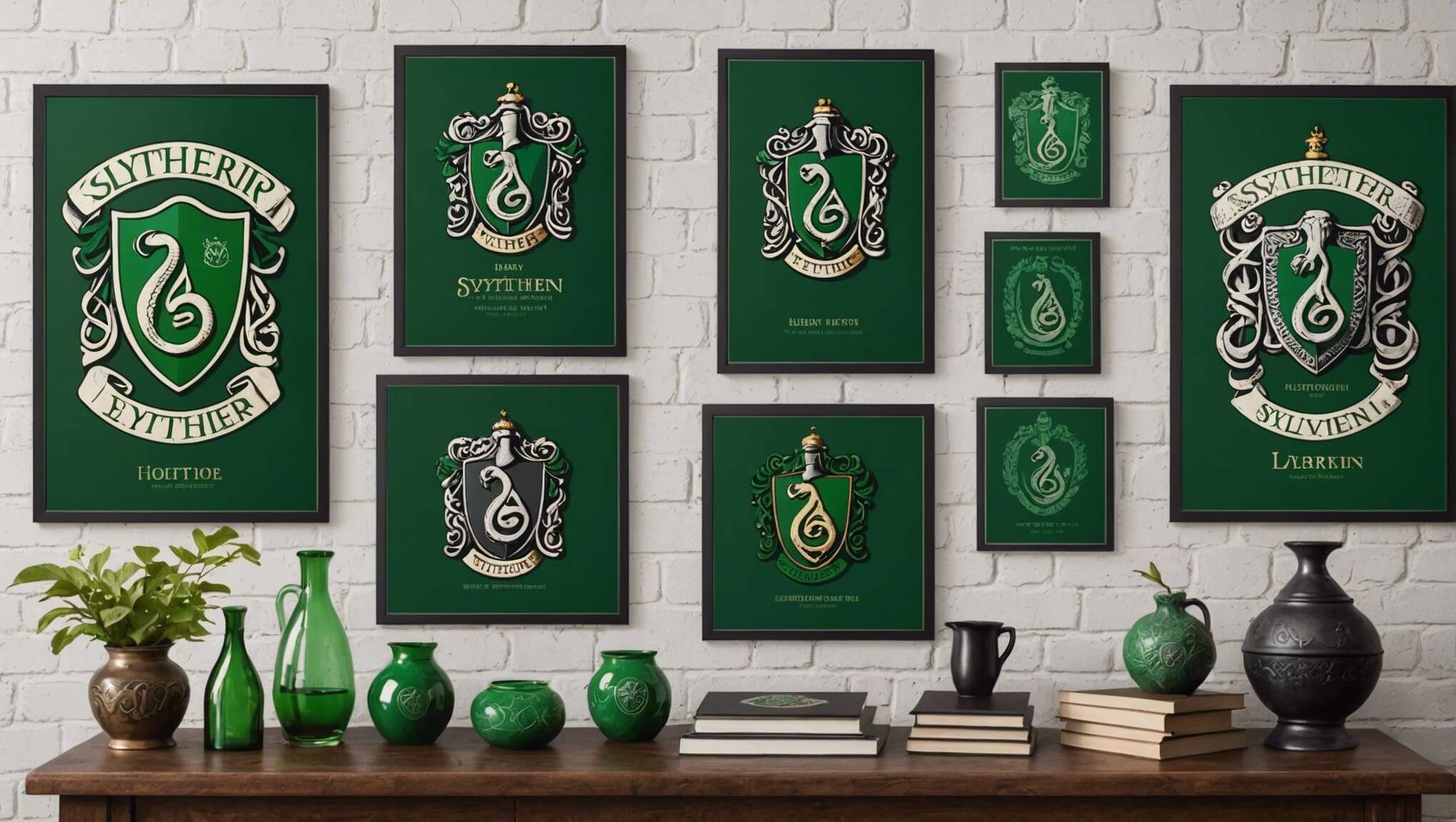 Zoom sur Serpentard : découvrir la gamme de posters muraux au vert emblématique